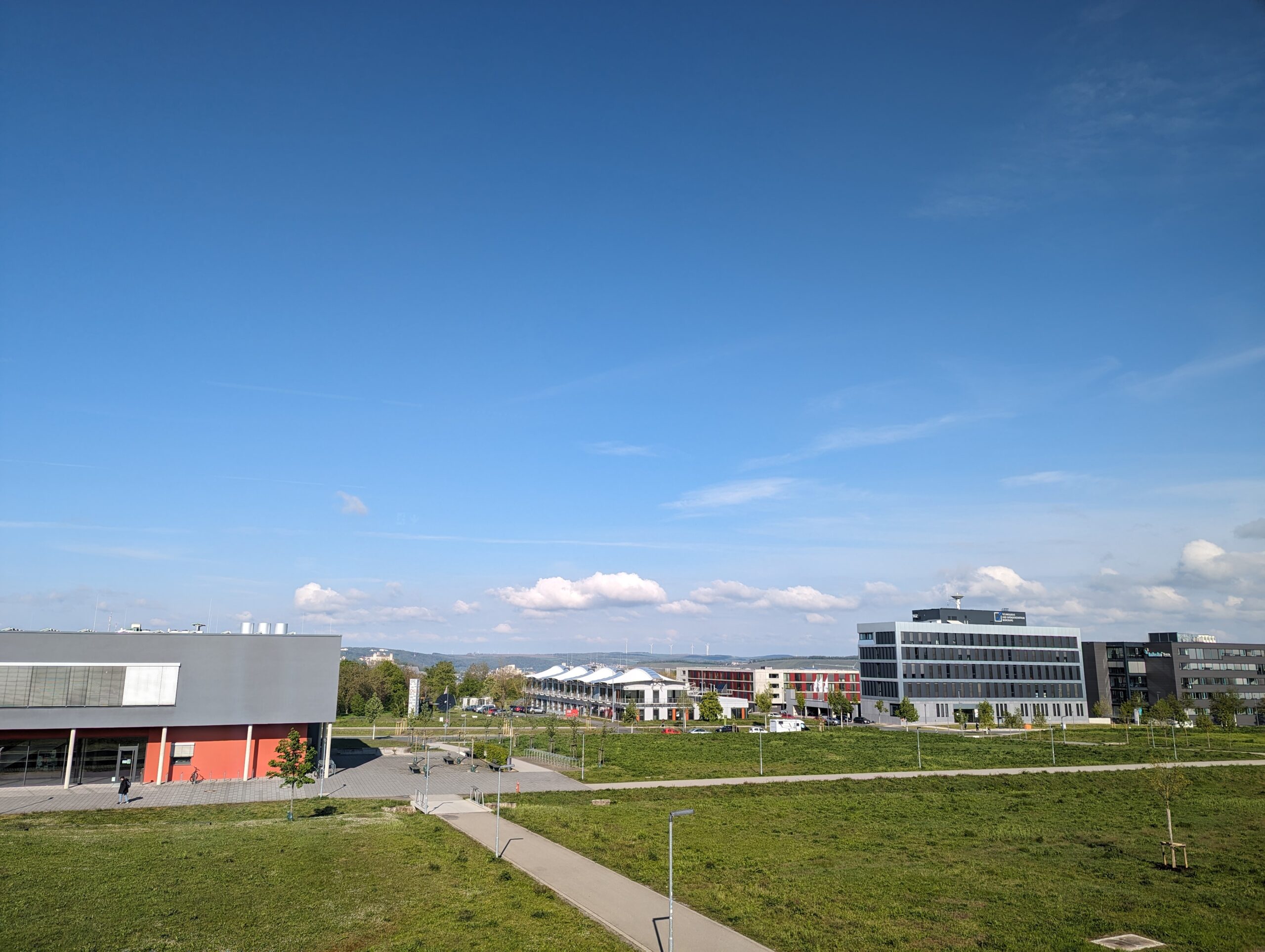 Blick aus dem Gebäude der Graduiertenschulen in Würzburg